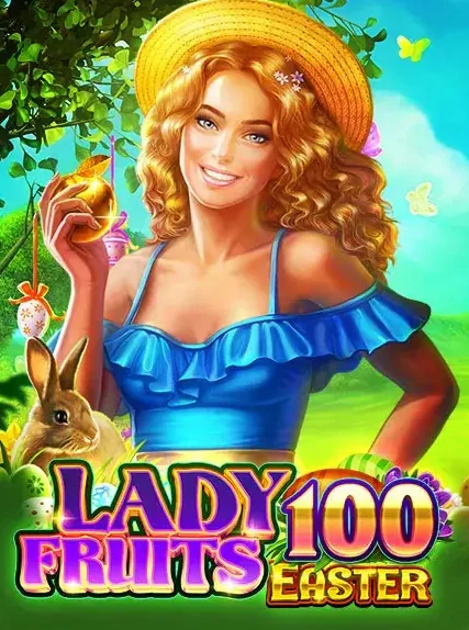 Decorative casino game artwork for 31Bets: Lady Fruits 100 Easter