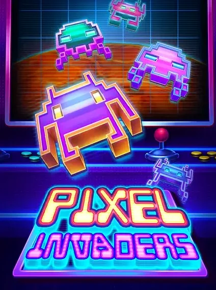 Decorative casino game artwork for 31Bets: Pixel Invaders